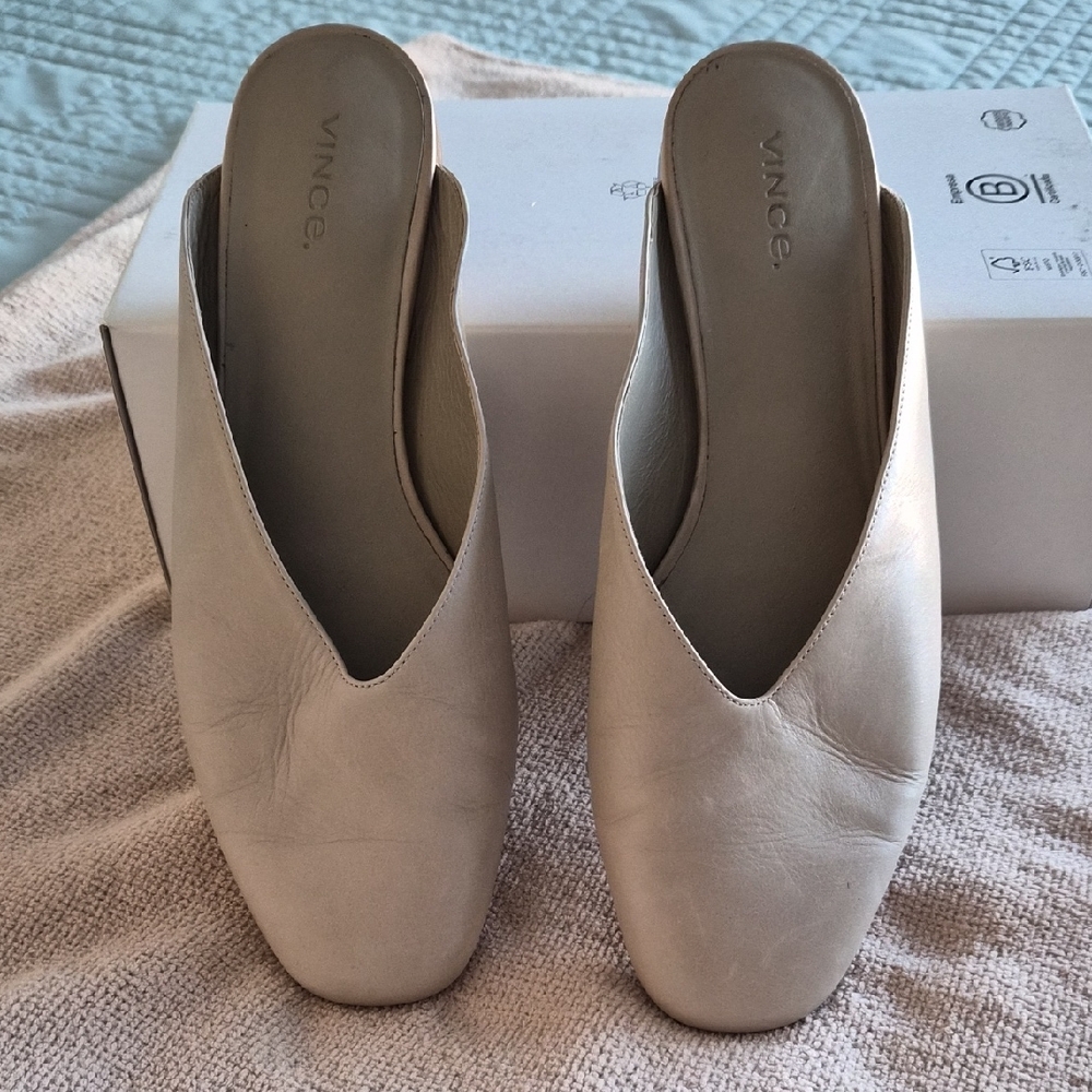 Vince Cream Mules for Women